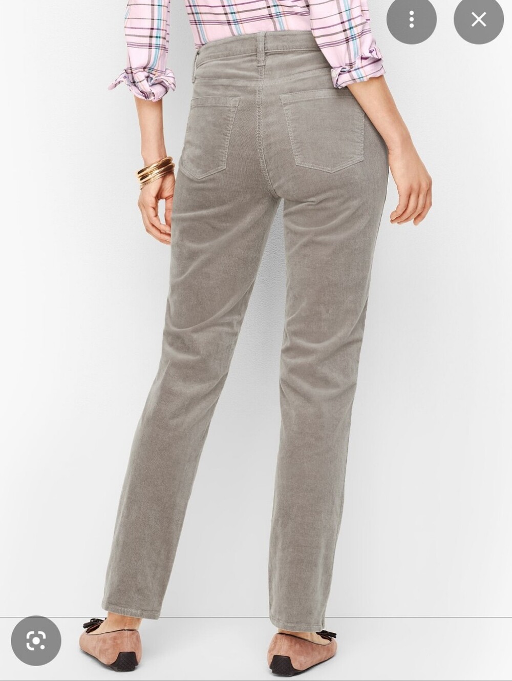 Talbots gray Straight Leg Corduroy Pants